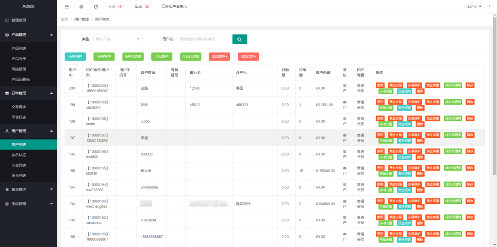 图片[22]-【海外单语言微交易源码】运营版微盘/虚拟币/期货黄金白银/交易系统/微交易源码/代理后台/用户风控-970kk